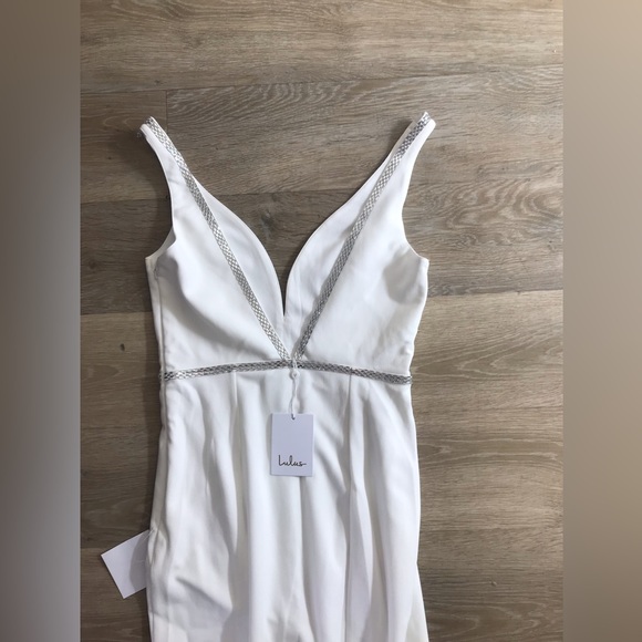 Lulus Mermaid White Rhinestone Maxi Dress - Picture 12 of 16